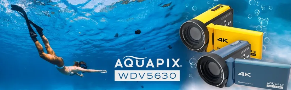 aquapix WDV5630 Unterwasser DV-Camcorder Grau / Blau Clearance