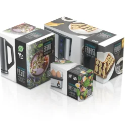 Arendo Frühstücks-Set in silber - Wasserkocher / Toaster / Eierkocher Outlet