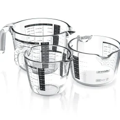 Arendo Messkrug Set 250, 500, 1000 ml, hitzebeständig, Borosilikatglas Online