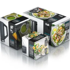 - SET Toaster MANHA mit Eierkocher SEVENCOOK Edelstahl Grau, Toaster 4 Scheiben, LED-Display, 6 Bräunungsgrade, Brötchenhalter - Eierkocher 1-7 ^ Arendo New
