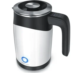 Wasserkocher 0,5 l, 1100 W, Edelstahl Single Reisewasserkocher Mini, Temperatureinstellung, weiß ^ Arendo Clearance