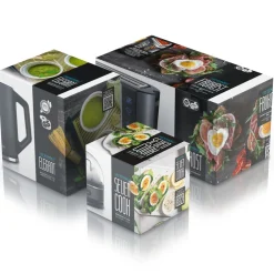 - Wasserkocher mit Toaster und Eierkocher SET Edelstahl Grau Wasserkocher 1,5L 40° - 100°C, Toaster 4 Scheiben LED-Display 6 Bräunungsgrade ^ Arendo Discount