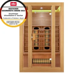 Infrarotkabine Nyborg S120V Vollspektrumstrahler & Ambiente LED Beleuchtung – Kabine für 2 ^ Artsauna Discount