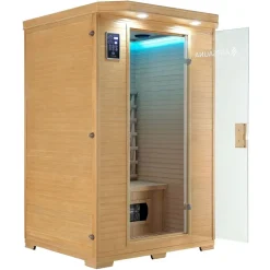 Artsauna Infrarotkabine Wärmekabine Oslo mit Keramikstrahlern & Hemlockholz New