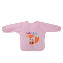 Babylätzchen 1026027 Langarm Stickerei wasserdicht Selbstverschluss rosa ^ Baby Care Online