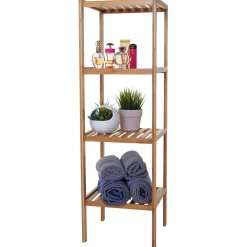 Badezimmerset -B18, Komplett Badezimmer Badmöbel Badset Badschrank, Bambus ^ MCW Outlet