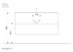 Badmöbel Limes & Waschtisch 2 Greifraum SoftClose Auszüge weiß Hgl ^ Posseik Outlet