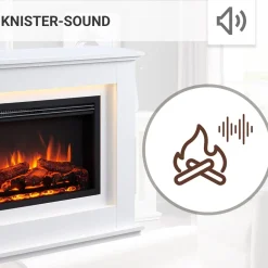 Elektrokamin Baldur - Standkamin mit Heizung 2000 W, weiß ^ BALDERIA Online