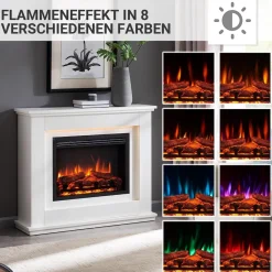 Elektrokamin Baldur - Standkamin mit Heizung 2000 W, weiß ^ BALDERIA Online