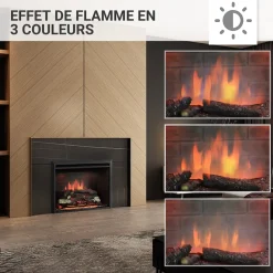 BALDERIA Elektrokamin Calida 33 - Einbau mit Heizung 2000 W, 3D-Flamme Outlet