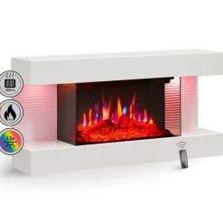 BALDERIA Elektrokamin  Ida – Wandkamin mit Heizung 1800 W, weiss Best