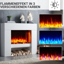 BALDERIA Elektrokamin  Naran - Standkamin mit Heizung 2000 W, weiss Sale