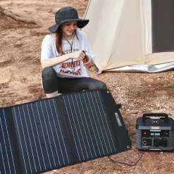  Power Set - Powerstation 500W, faltbares Solarpanel 120W ^ BALDERIA