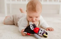 Baby-Stoffspielzeug, Beißring, Schmusetuch, Raschelkörper, ab Geburt schwarz ^ Bali Bazoo Online