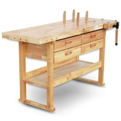 Hobelbank WORK-1640 aus Massivholz ^ BAMATO Online