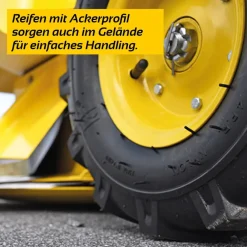 Hochgrasschneider Kreiselmäher GS-200 | mit LONCIN Motor | 4 Klingen | 580 mm Schnittbreite | Reversierstarter | Für große Rasenflächen | Rasenmäher Radantrieb Benzin Perfekt für hohes Gras ^ BAMATO Clearance