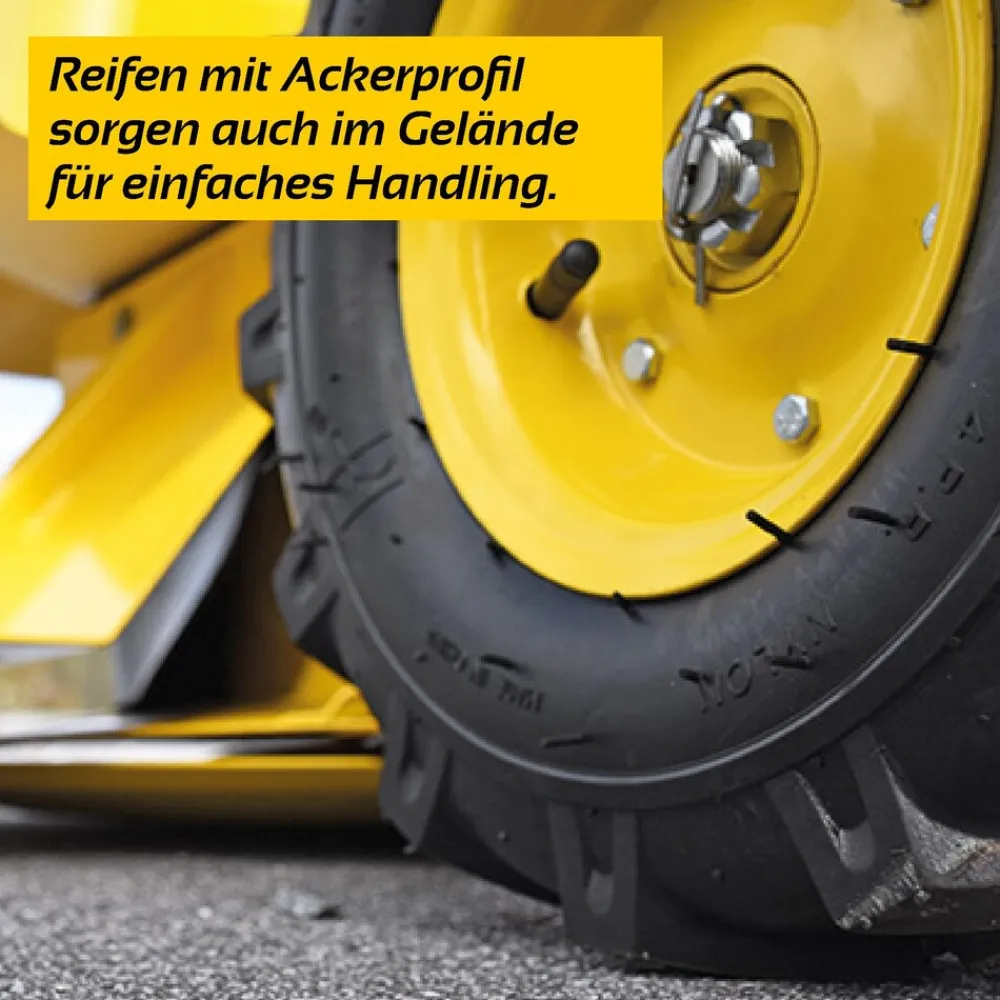 Hochgrasschneider Kreiselmäher GS-200 | mit LONCIN Motor | 4 Klingen | 580 mm Schnittbreite | Reversierstarter | Für große Rasenflächen | Rasenmäher Radantrieb Benzin Perfekt für hohes Gras ^ BAMATO Clearance