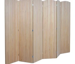 Bambus Paravent -O30, Raumteiler Trennwand Sichtschutz, zusammenklappbar 6 Paneele 170x245cm ^ MCW Hot