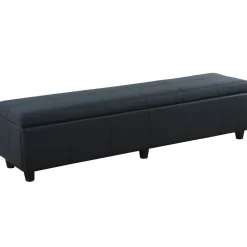 MCW Bank Sitzbank mit Aufbewahrung Arezzo XXL, Kunstleder, 180x45x45cm MVG-zertifiziert ~ schwarz matt Clearance