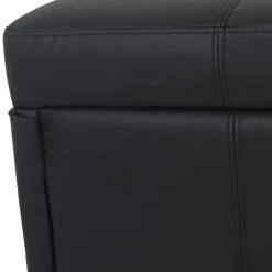 MCW Bank Sitzbank mit Aufbewahrung Arezzo XXL, Kunstleder, 180x45x45cm MVG-zertifiziert ~ schwarz matt Clearance