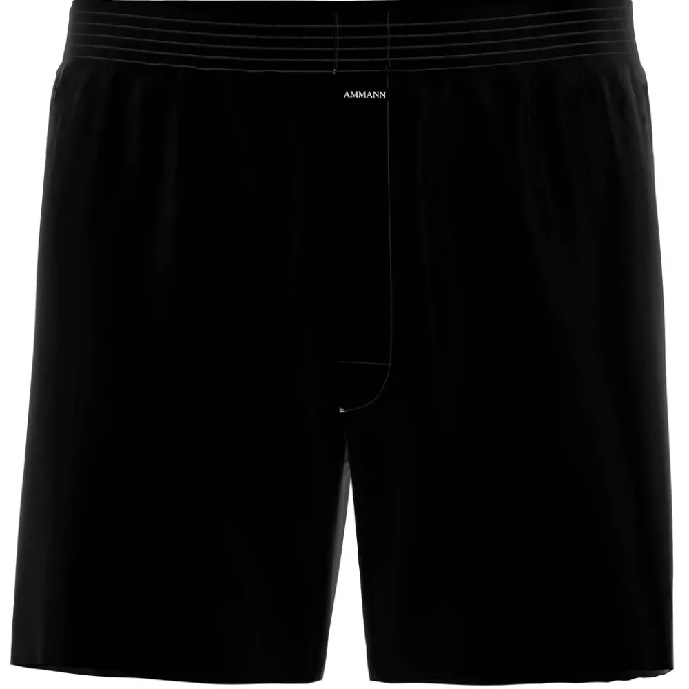 AMMANN Basic Cotton Boxer Short 3P Herren Boxershort Dunkelblau