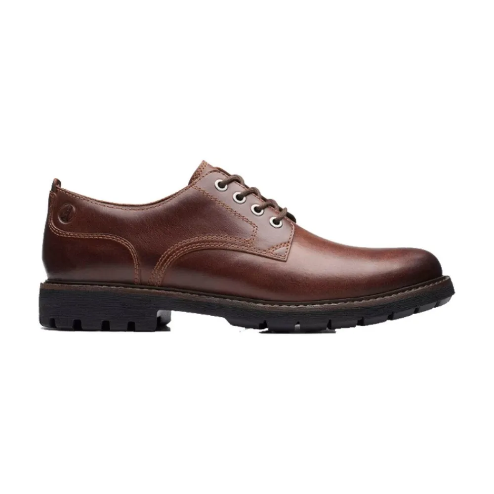 Batcombe Tie Dark Tan Lea Gr. 42 ^ Clarks Best