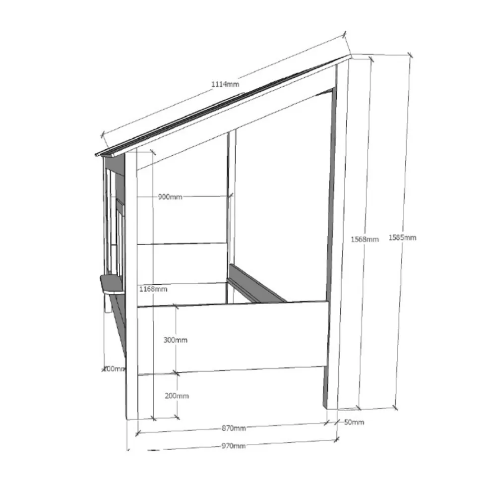Baumhaus Bett 90 x 200 cm Liegefläche ^ vipack Hot