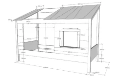Baumhaus Bett 90 x 200 cm Liegefläche ^ vipack Hot