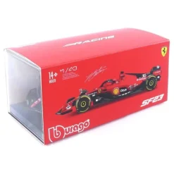 18-36835L - Modellauto - F1 Ferrari SF-23 #16 Leclerc (mit Helm, Maßstab 1:43) Formel 1 ^ Bburago