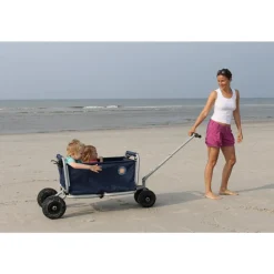 Beachtrekker Faltbarer Bollerwagen "LiFe" inkl. Feststellbremse, blau