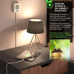 Energiekostenmessgerat digital, Strommessgerat, kabelgebundenes seperates Display, 3680 Watt, Stromverbrauchszahler, Stromzahler fiir die Steckdose, LED beleuchtet ^ BEARWARE
