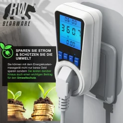 BEARWARE Energiekostenmessgerät Stromkostenmessgerät, max. 3680 W, Stromverbrauchszähler, Stromzähler Best