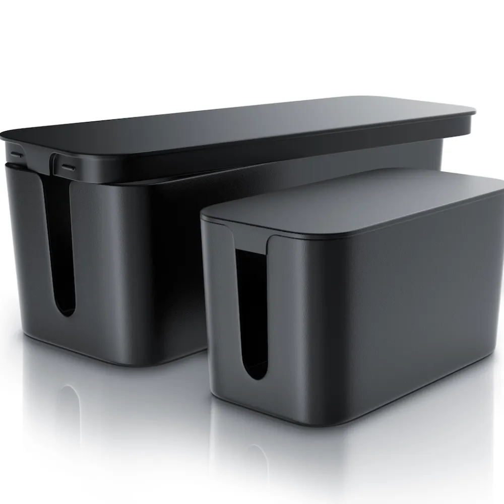 BEARWARE Kabelbox Kabelbox mit Gummifüßen - Kabelmanagement / dezente Optik / Ladebox Hot
