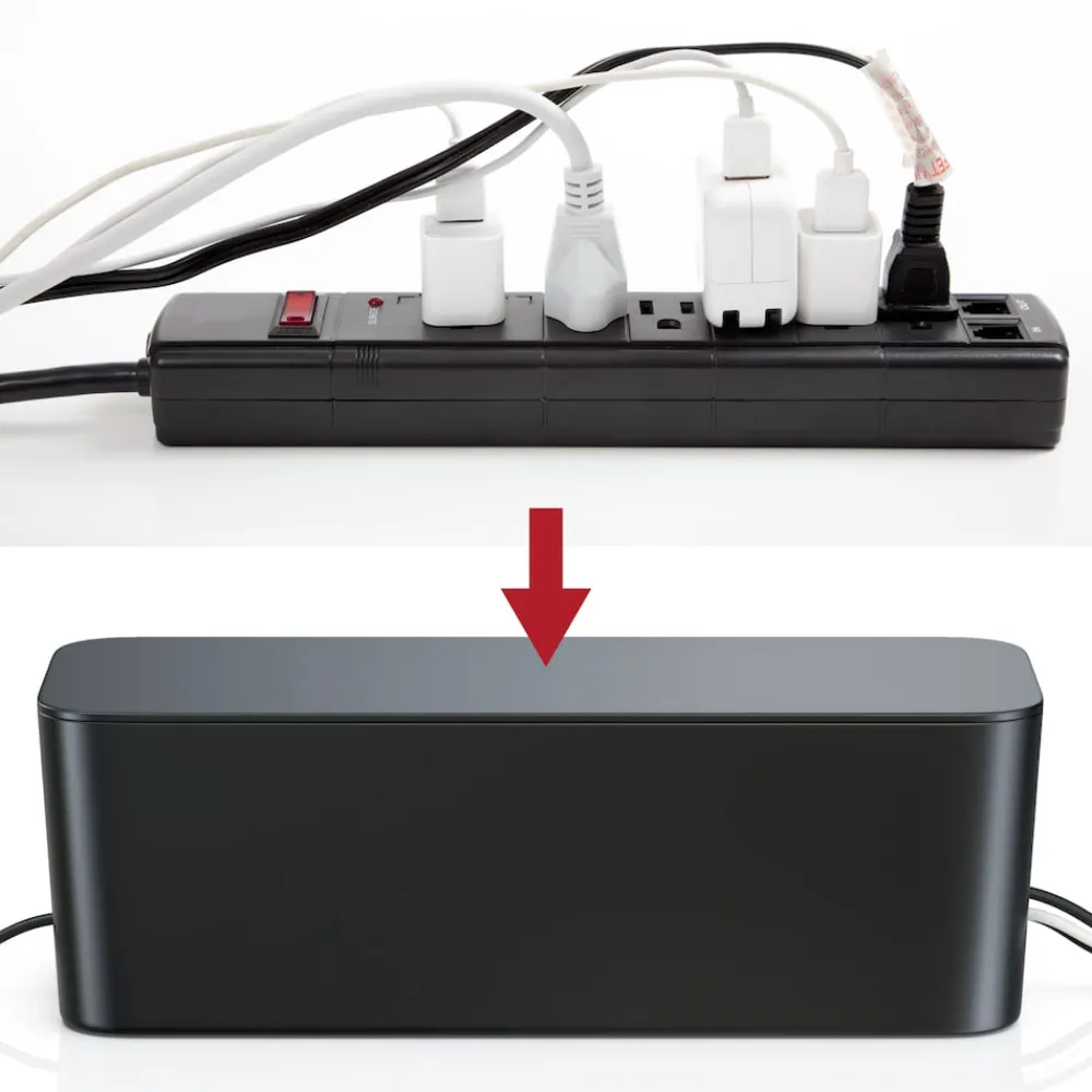 BEARWARE Kabelbox Kabelbox mit Gummifüßen - Kabelmanagement / dezente Optik / Ladebox Hot