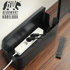 BEARWARE Kabelbox Kabelbox mit Gummifüßen - Kabelmanagement / dezente Optik / Ladebox Hot