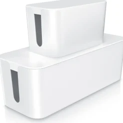 Kabelbox Set 2 teilig, Gummifüße, zum Kabelmanagement ^ BEARWARE Online