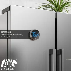 BEARWARE Küchentimer Digital, Küchenwecker Eieruhr, LED Display, Countdown, magnetisch Best