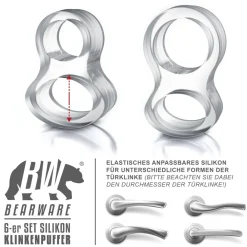 BEARWARE Türklinkenpuffer Twin 6er Set Türgriffpuffer, Türstopper, Stoßfänger 25 x 45 mm Online