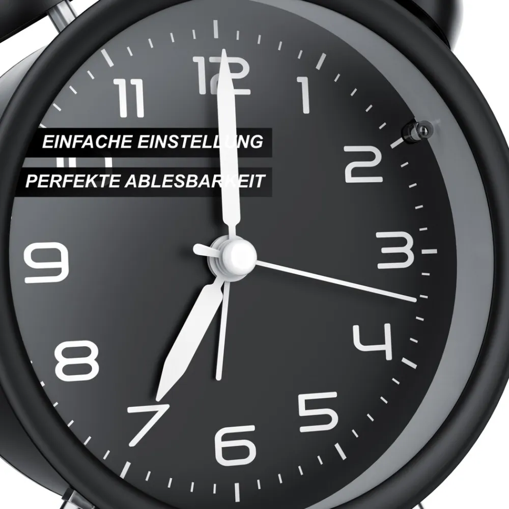 Wecker analog, laut, ohne Ticken, Retro-Design ^ BEARWARE Outlet