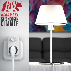 BEARWARE 2x Drehdimmer Steckdosendimmer mit Drehregler, Universal Dimmer für die Steckdose Online