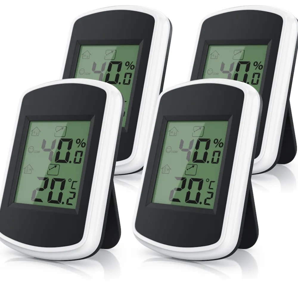4x Hygrometer, Hygrometer Thermometer, Temperatur & Luftfeuchtigkeit Messgerät ^ BEARWARE Outlet