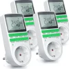 4x Zeitschaltuhr, digital, programmierbar, LCD Display, Steckdosen Timer, max. 3680W ^ BEARWARE Best
