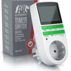 4x Zeitschaltuhr, digital, programmierbar, LCD Display, Steckdosen Timer, max. 3680W ^ BEARWARE Best