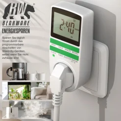 4x Zeitschaltuhr, digital, programmierbar, LCD Display, Steckdosen Timer, max. 3680W ^ BEARWARE Best