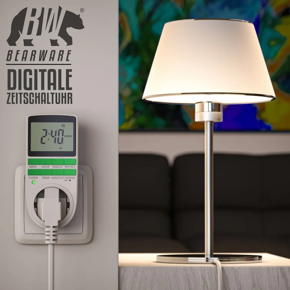4x Zeitschaltuhr, digital, programmierbar, LCD Display, Steckdosen Timer, max. 3680W ^ BEARWARE Best