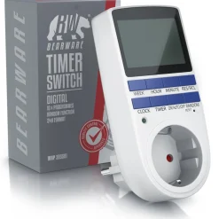 4x Zeitschaltuhr, digital, 2,1" LCD-Display, max. 3680W, 10 Programme, Zufallsschaltung ^ BEARWARE Hot