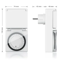2x Zeitschaltuhr Mechanischer Outdoor Timer, 96 Segmente, für Innen & Außen, 3680W, mechanisch, 15-Min-Intervalle, spritzwassergeschützt, dt. Anleitung ^ BEARWARE Hot