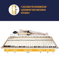 Beco Easy Star Lattenrost verstellbar – Individuell anpassbares Kopfteil, ideal für alle Matratzenarten, stabil, langlebig, für hohen Schlafkomfort Discount