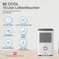 Luftentfeuchter 10 Liter BC10LEF2301 ^ Be Cool Clearance
