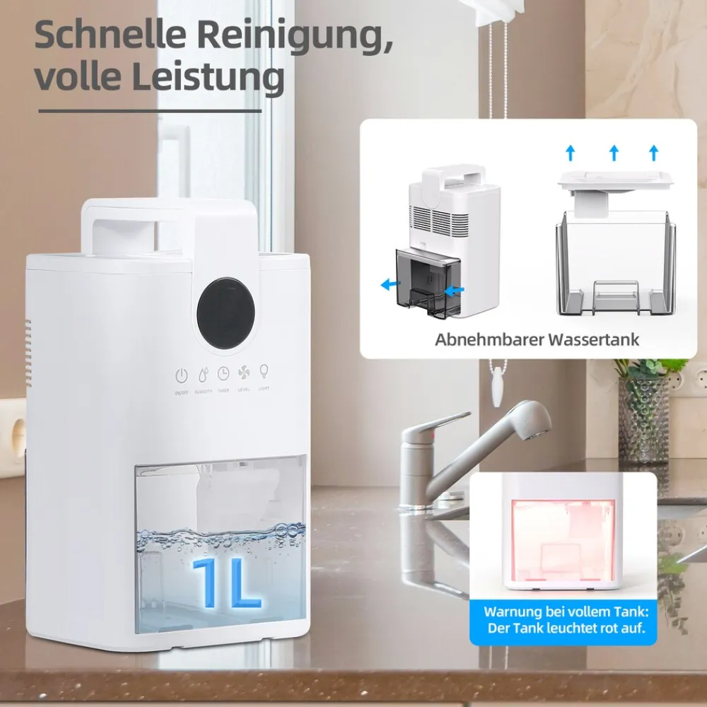 Mini-Luftentfeuchter mit 1 Liter Wassertank BC1LLEFHO1 ^ Be Cool